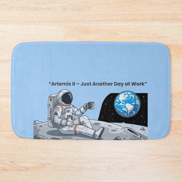 Item preview, Just Another Day at Work – Artemis II Astronaut Design designed and sold by Quiet Mode Studio.