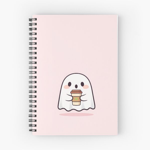 Item preview, Cute Ghost Holding Coffee Kawaii Cartoon Spooky Cozy Mood designed and sold by MysticMarble.