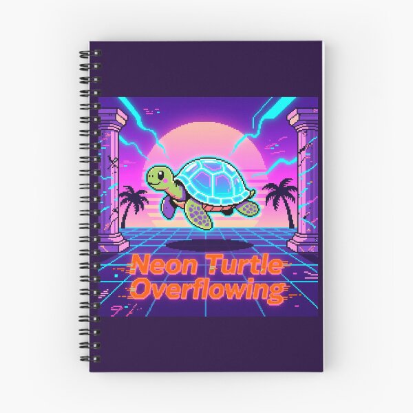 Item preview, Neon Turtle Overflowing Vaporwave Poster designed and sold by Arte-Excellency.