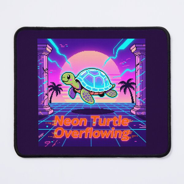 Item preview, Neon Turtle Overflowing Vaporwave Poster designed and sold by Arte-Excellency.