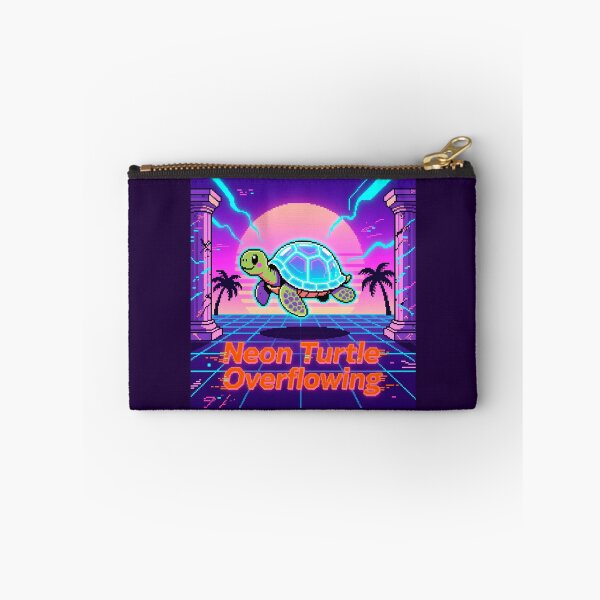 Item preview, Neon Turtle Overflowing Vaporwave Poster designed and sold by Arte-Excellency.