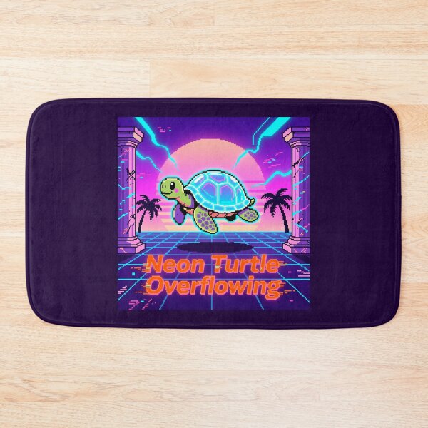 Item preview, Neon Turtle Overflowing Vaporwave Poster designed and sold by Arte-Excellency.