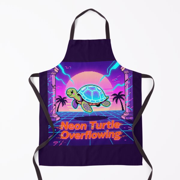 Item preview, Neon Turtle Overflowing Vaporwave Poster designed and sold by Arte-Excellency.