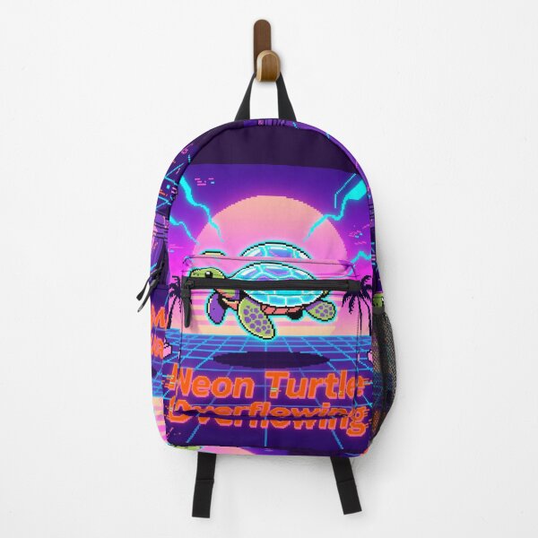Item preview, Neon Turtle Overflowing Vaporwave Poster designed and sold by Arte-Excellency.