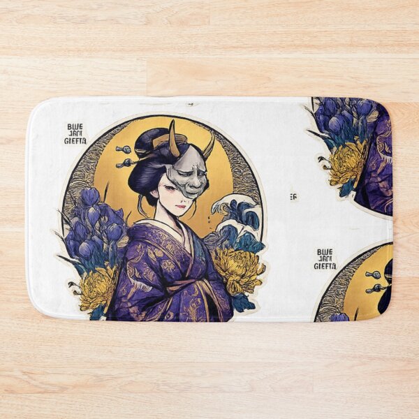 Item preview, Japanese Oni Mask Geisha Aesthetic Sticker | Vintage Ukiyo-e Style Art designed and sold by Sticker Hubs.