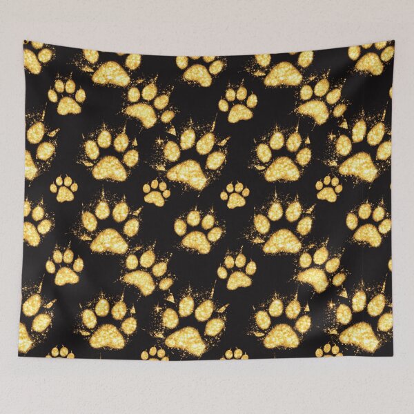 Item preview, Golden Cat Paw Prints Seamless Pattern designed and sold by Print culturee.