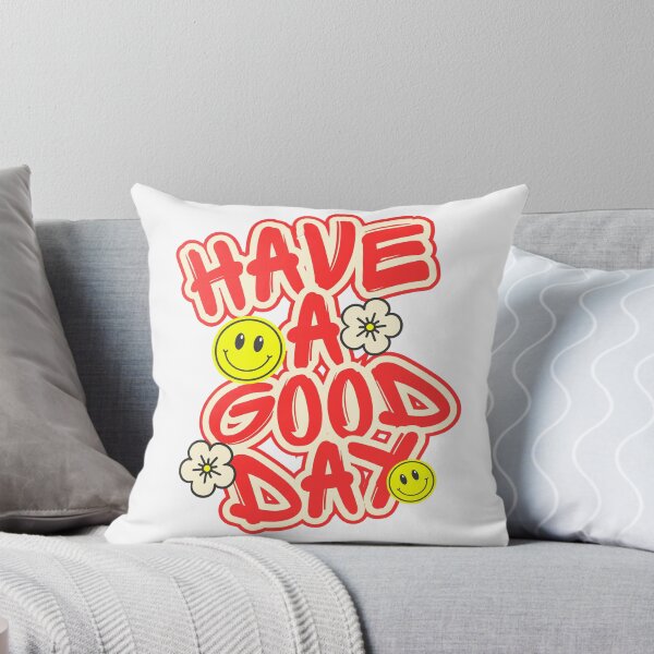 Aperçu de l'œuvre Citation positive rétro avec un smiley « Bonne journée » créée et vendue par VTDesign1.