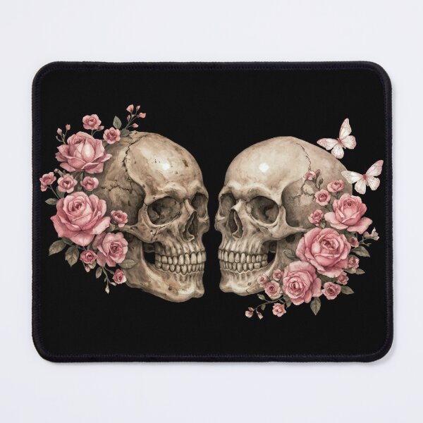 Item preview, Gemini Zodiac: Eternal Twins Floral Skull Art designed and sold by JOCSTOCK.