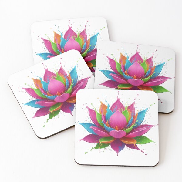 Item preview, Colorful Lotus Flower Watercolor Art designed and sold by MarselArt.