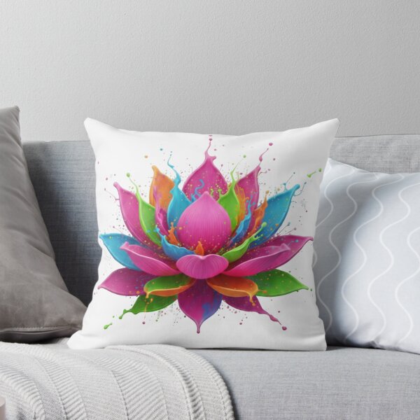 Item preview, Colorful Lotus Flower Watercolor Art designed and sold by MarselArt.