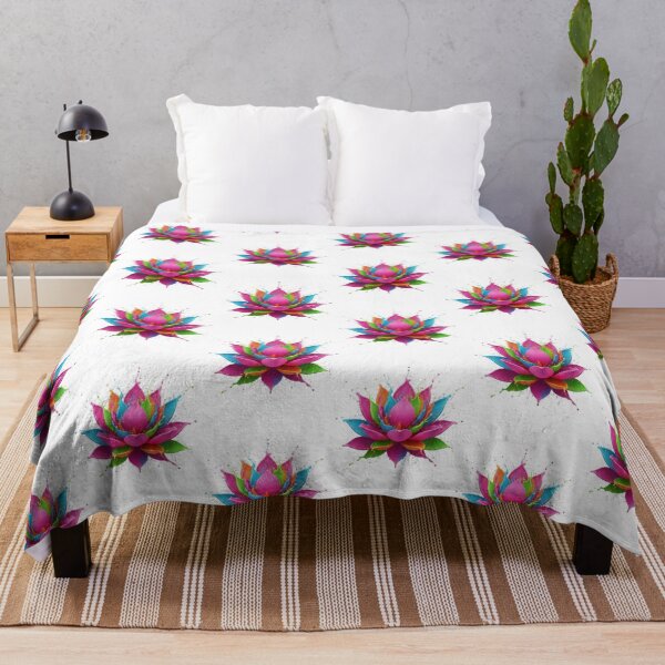 Item preview, Colorful Lotus Flower Watercolor Art designed and sold by MarselArt.