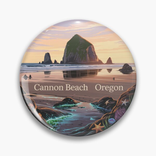 Item preview, Cannon Beach Oregon: Tide Pools Rock Sunset Art designed and sold by CircinusStore.