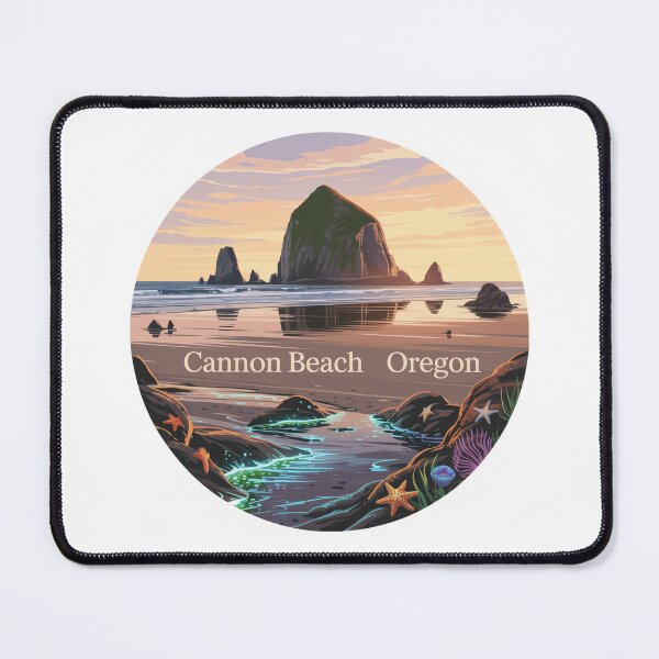 Item preview, Cannon Beach Oregon: Tide Pools Rock Sunset Art designed and sold by CircinusStore.