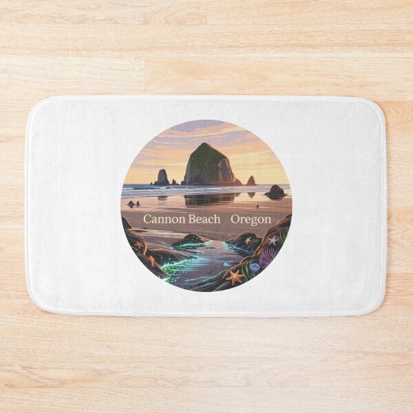 Item preview, Cannon Beach Oregon: Tide Pools Rock Sunset Art designed and sold by CircinusStore.