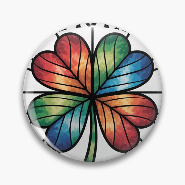 Item preview, Distressed Stained Glass Four Leaf Clover Art designed and sold by Bloomkept.