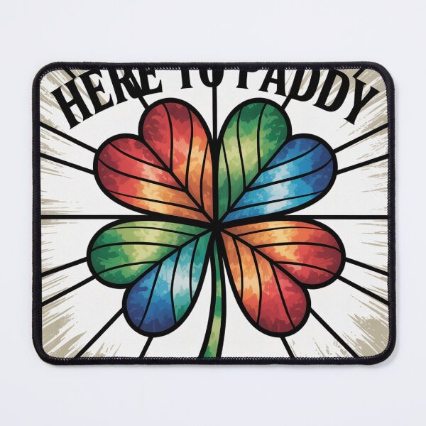 Item preview, Distressed Stained Glass Four Leaf Clover Art designed and sold by Bloomkept.
