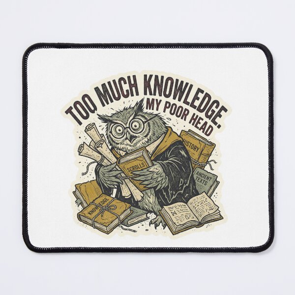 Item preview, Overwhelmed Owl Vintage Sticker Art designed and sold by Mr. Pawsome.