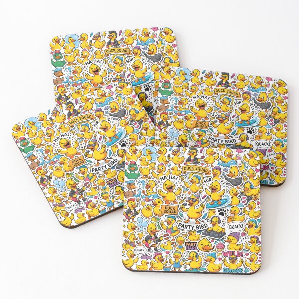 Item preview, Crazy Duck Stickerbomb – Funny Party Animal Collage designed and sold by RH Design Lab.