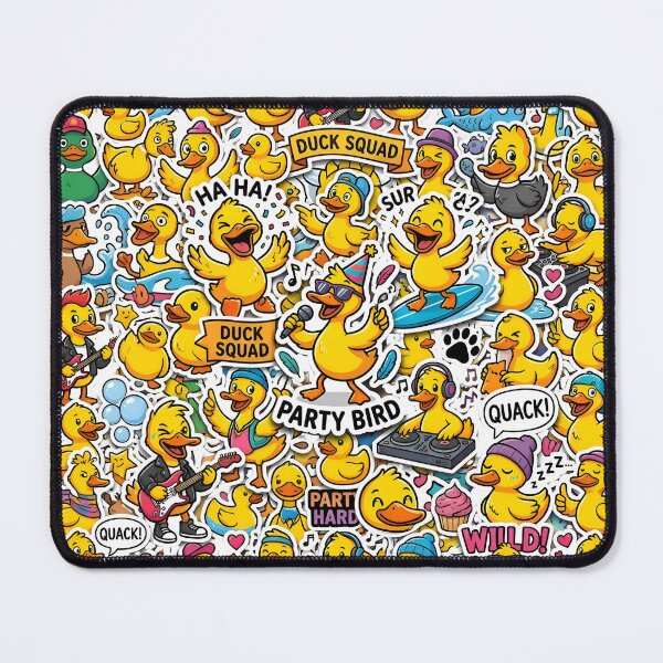 Item preview, Crazy Duck Stickerbomb – Funny Party Animal Collage designed and sold by RH Design Lab.