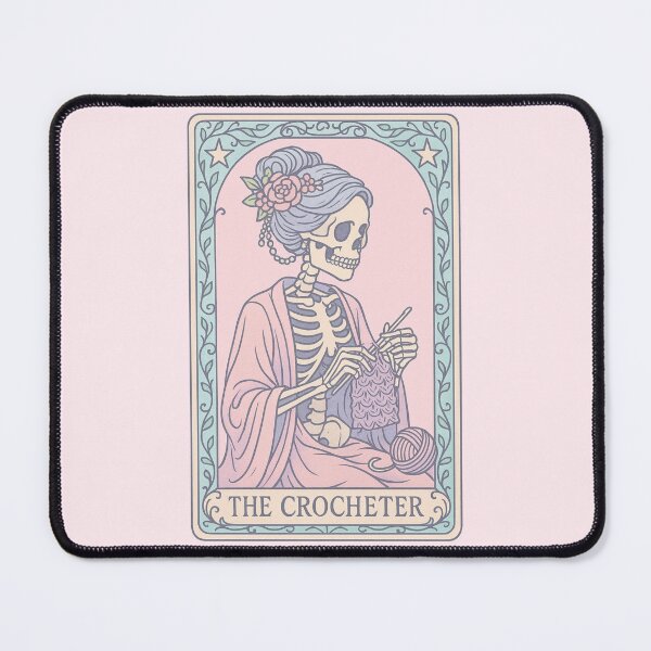 Item preview, The Skeleton Vintage Tarot Card - The Crocheter designed and sold by Graphicarium Shop.