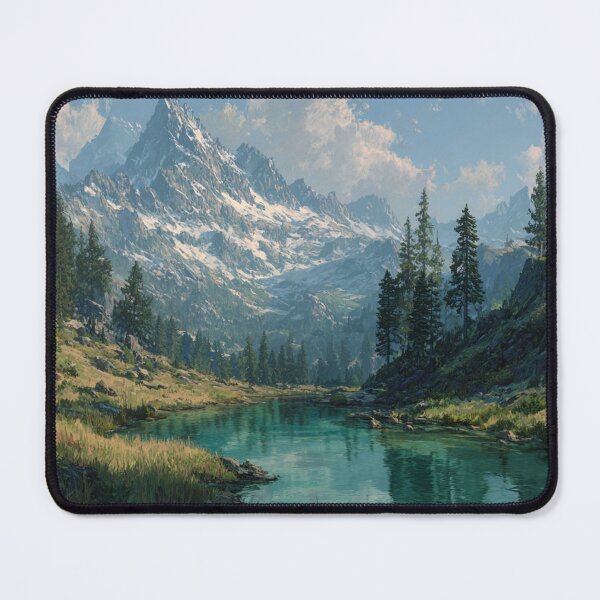 Item preview, Dragon Mountain Snow Peaks Forest Art designed and sold by GrinGalore.