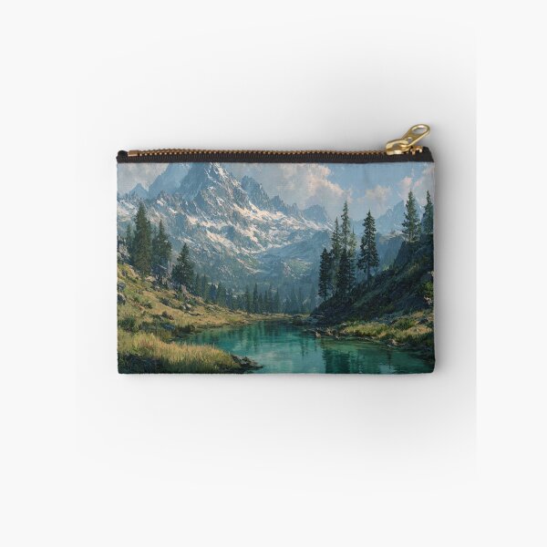 Item preview, Dragon Mountain Snow Peaks Forest Art designed and sold by GrinGalore.