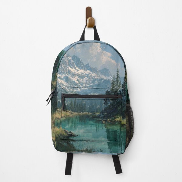 Item preview, Dragon Mountain Snow Peaks Forest Art designed and sold by GrinGalore.