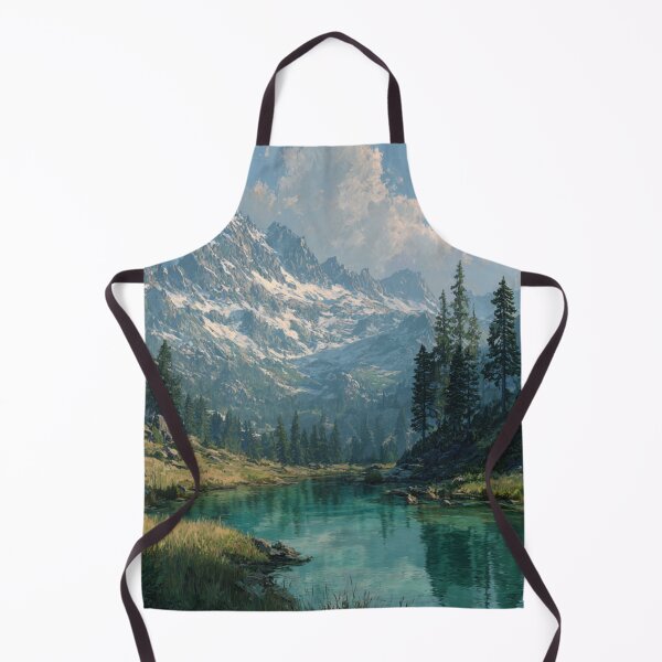Item preview, Dragon Mountain Snow Peaks Forest Art designed and sold by GrinGalore.