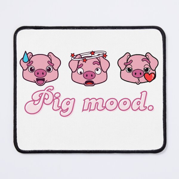 Item preview, Pig Mood – Cute Relaxed Pig Illustration designed and sold by PastelDrop.