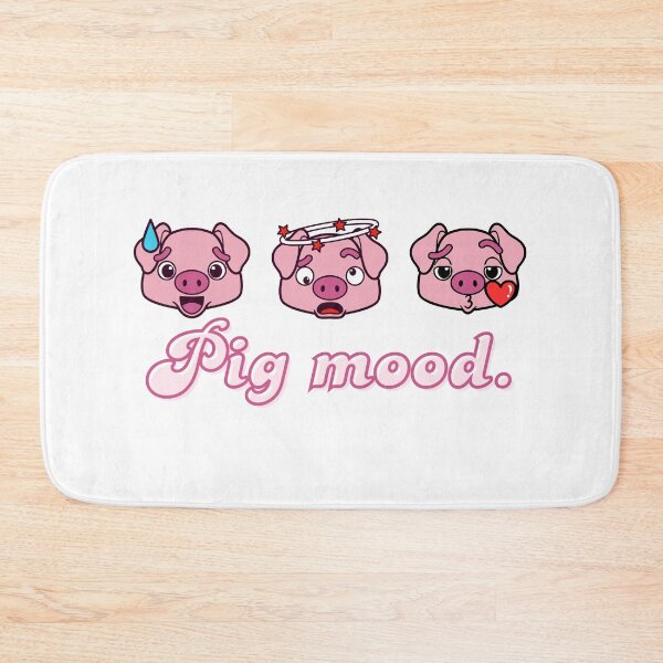 Item preview, Pig Mood – Cute Relaxed Pig Illustration designed and sold by PastelDrop.