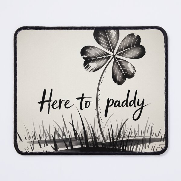 Item preview, Distressed Sumi-e Four Leaf Clover Ink Wash Art designed and sold by Bloomkept.