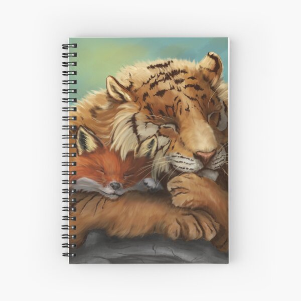 Sleeping Tiger and Fox ~ Friendship Spiral Notebook