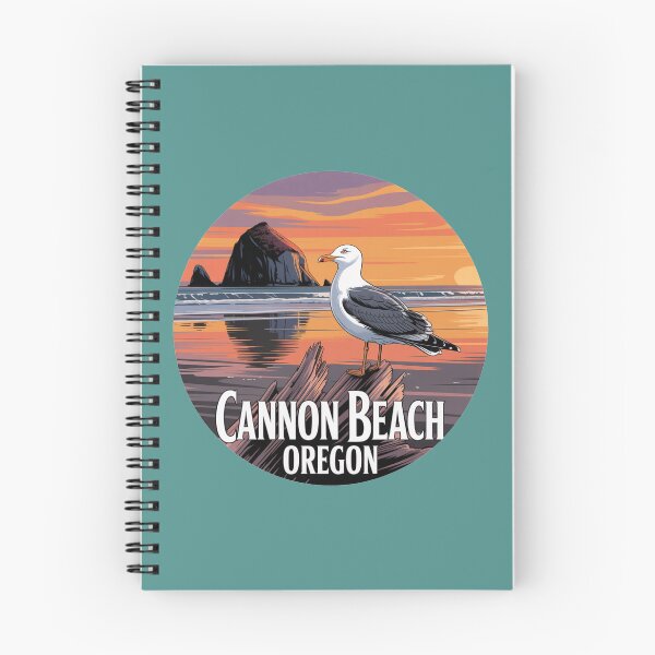 Item preview, Cannon Beach Oregon: Seagull Haystack Rock Sunset Art designed and sold by CircinusStore.