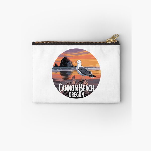 Item preview, Cannon Beach Oregon: Seagull Haystack Rock Sunset Art designed and sold by CircinusStore.