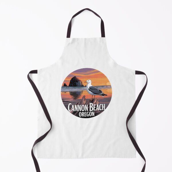 Item preview, Cannon Beach Oregon: Seagull Haystack Rock Sunset Art designed and sold by CircinusStore.