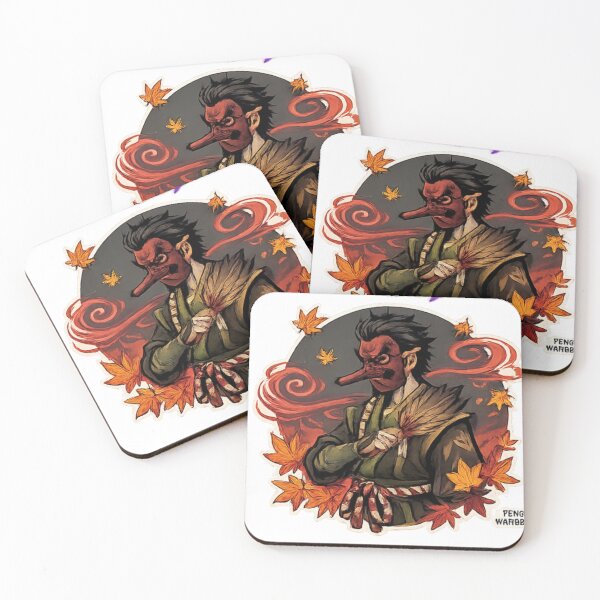 Item preview, Japanese Tengu Mask Sticker | Dark Aesthetic Yokai Art | Vintage Samurai Folklore Design designed and sold by Sticker Hubs.