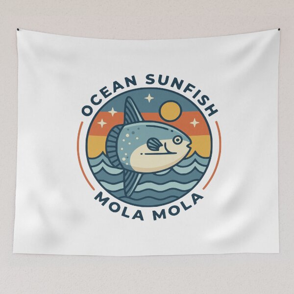 Item preview, Ocean Sunfish Mola Mola Sea Life Aquatic Design designed and sold by AntiqueImages.