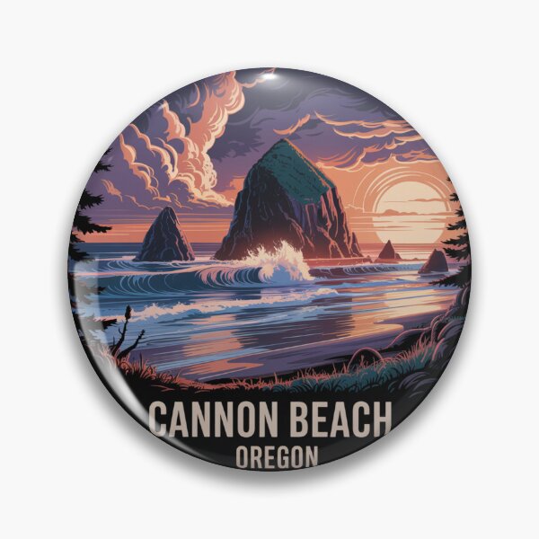 Item preview, Cannon Beach Oregon: Stormy Sunset Haystack Rock Coastal Art designed and sold by CircinusStore.