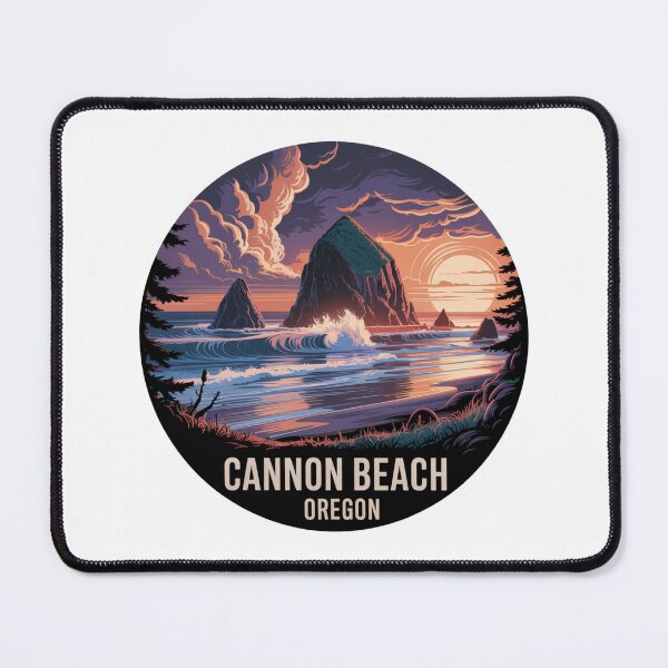 Item preview, Cannon Beach Oregon: Stormy Sunset Haystack Rock Coastal Art designed and sold by CircinusStore.