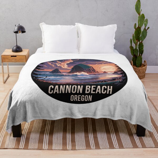 Item preview, Cannon Beach Oregon: Stormy Sunset Haystack Rock Coastal Art designed and sold by CircinusStore.