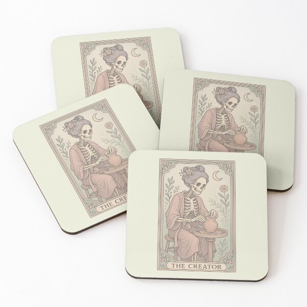 Item preview, The Skeleton Vintage Tarot Card - The Creator Potter designed and sold by Graphicarium Shop.