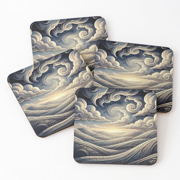 Item preview, Grey swirling clouds over a stormy sea designed and sold by Judith Murphy.