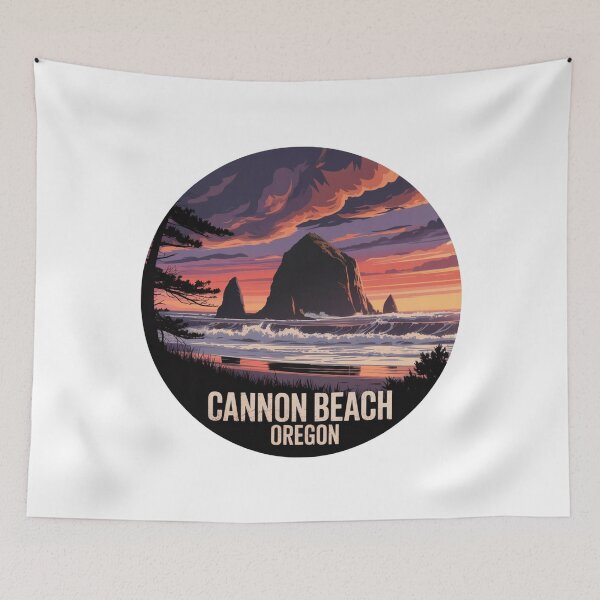 Item preview, Cannon Beach Oregon: Sunset Haystack Rock Coastal designed and sold by CircinusStore.