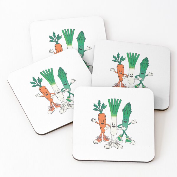 Item preview, Happy Cartoon Veggies Carrot Leek Asparagus Foodie designed and sold by AntiqueImages.