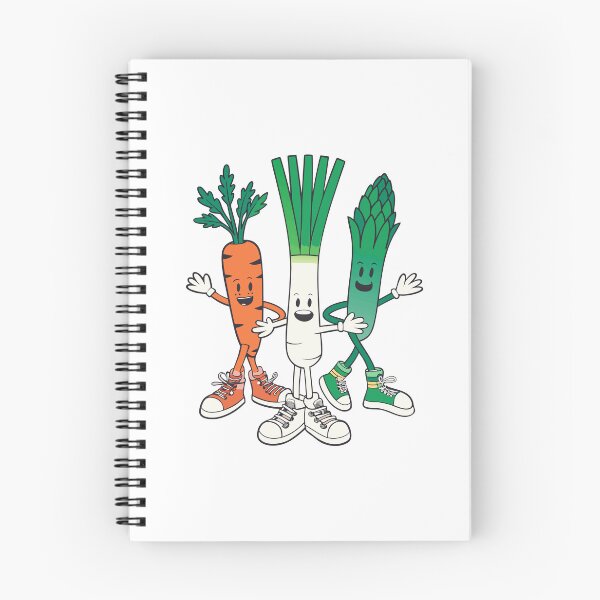 Item preview, Happy Cartoon Veggies Carrot Leek Asparagus Foodie designed and sold by AntiqueImages.