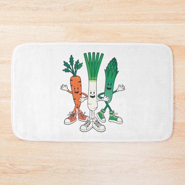 Item preview, Happy Cartoon Veggies Carrot Leek Asparagus Foodie designed and sold by AntiqueImages.