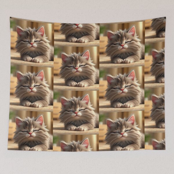 Item preview, Funny Introvert Cat Pretending To Sleep Avoiding People Cute Kawaii Cat Relatable Humor Design designed and sold by Tpac-goods.