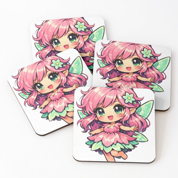 Item preview, Cute Pink Chibi Fairy Flower Sticker designed and sold by FatmaElhofy.