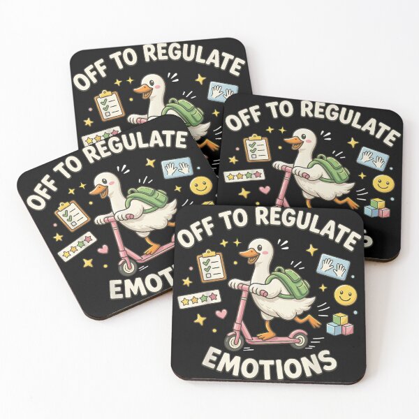 Item preview, Off To Regulate My Emotions Cute White Duck Riding A Scooter designed and sold by RuperDelois.