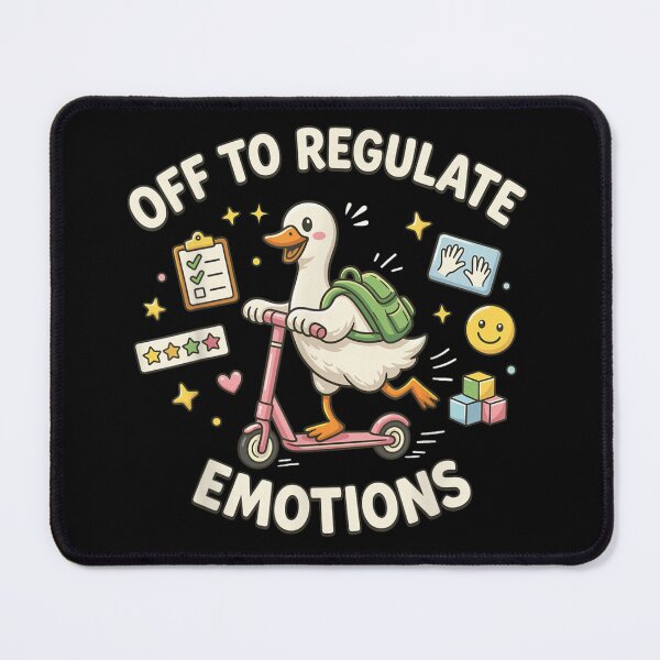Item preview, Off To Regulate My Emotions Cute White Duck Riding A Scooter designed and sold by RuperDelois.